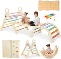 Colorful 8-in-1 Foldable Pikler Triangle Set for Kids by Saryocy