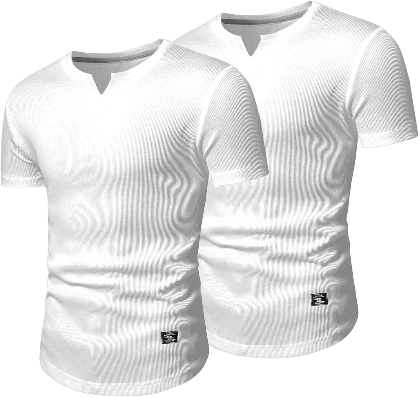 JMIERR Mens Muscle Slim Fit V-Neck Longline Athletic Tee Shirt