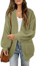 MEROKEETY Women's 2025 Open Front Chunky Cardigan - Cozy Oversized hem