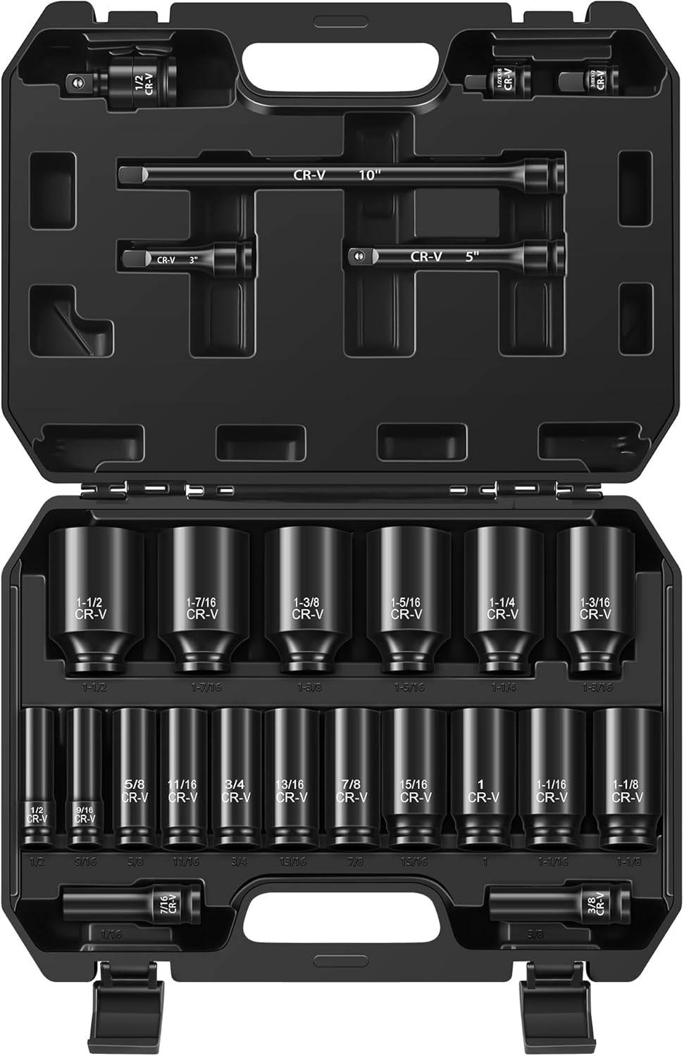 25-Piece 1/2 Drive Socket Set for Superior Durability and Quality