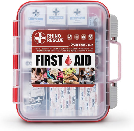 RHINO RESCUE 350 Pieces First Aid Kit for Home and Office
