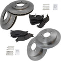 TRQ Front and Rear Brake Pad & Rotor Kit Compatible with 1997-02 Ford