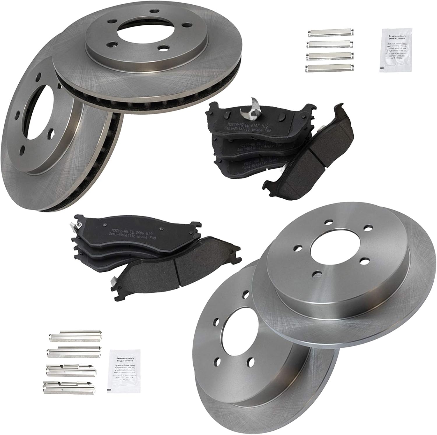 TRQ Brake Pad & Rotor Kit for 1997-2002 Ford Expedition