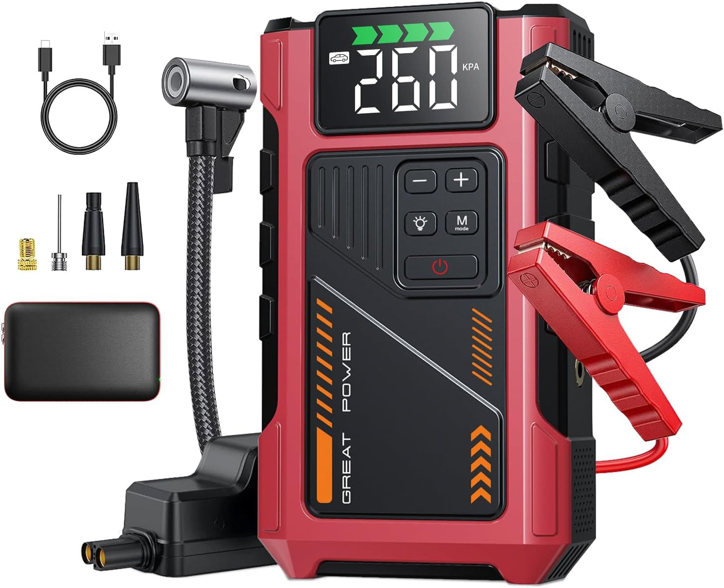 3000A Jump Starter & Air Compressor Combo - Power On the Go!