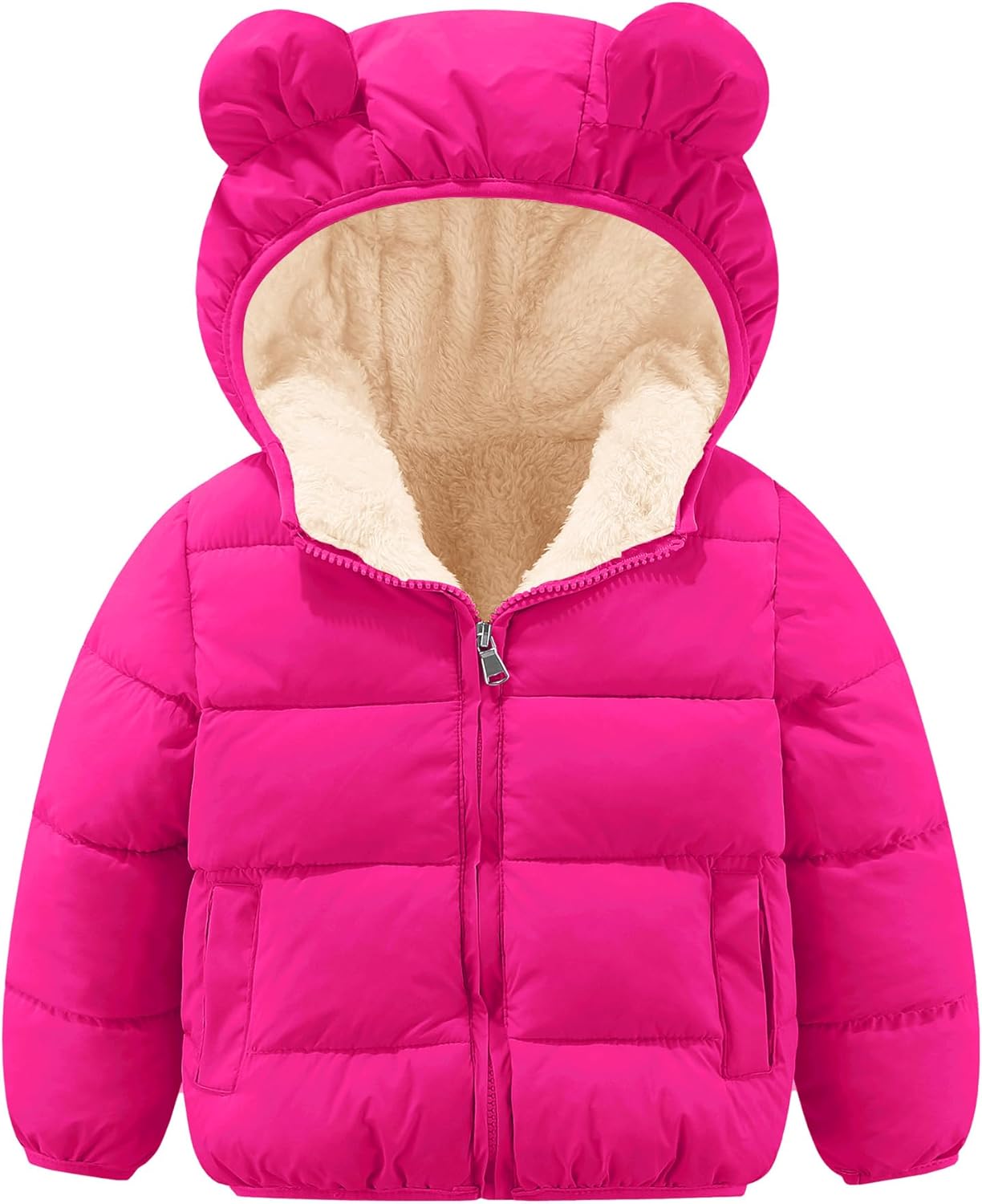 Cute Bear Ear Hooded Winter Jacket - Cozy & Warm!