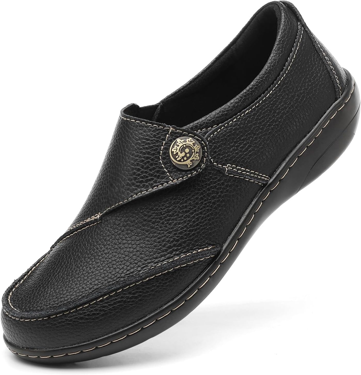 TERRIKAT Women's Classic Casual Leather Loafers for Comfort