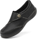 Women's Classic Leather Loafers - Comfortable Slip On Moc Toe