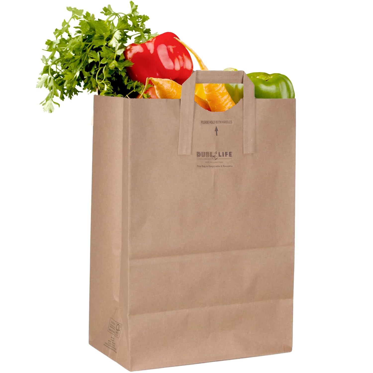 Duro 70# Large Brown Paper Bags with Handles for Versatile Use