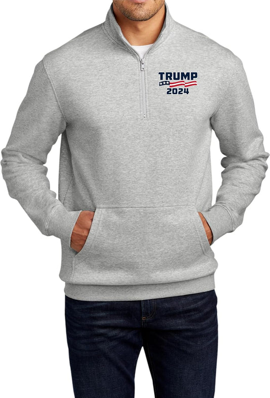 2024 Trump Chest Print Fleece Sweatshirt