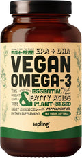 Vegan Omega 3 Supplement - Plant-Based DHA & EPA for Heart & Brain