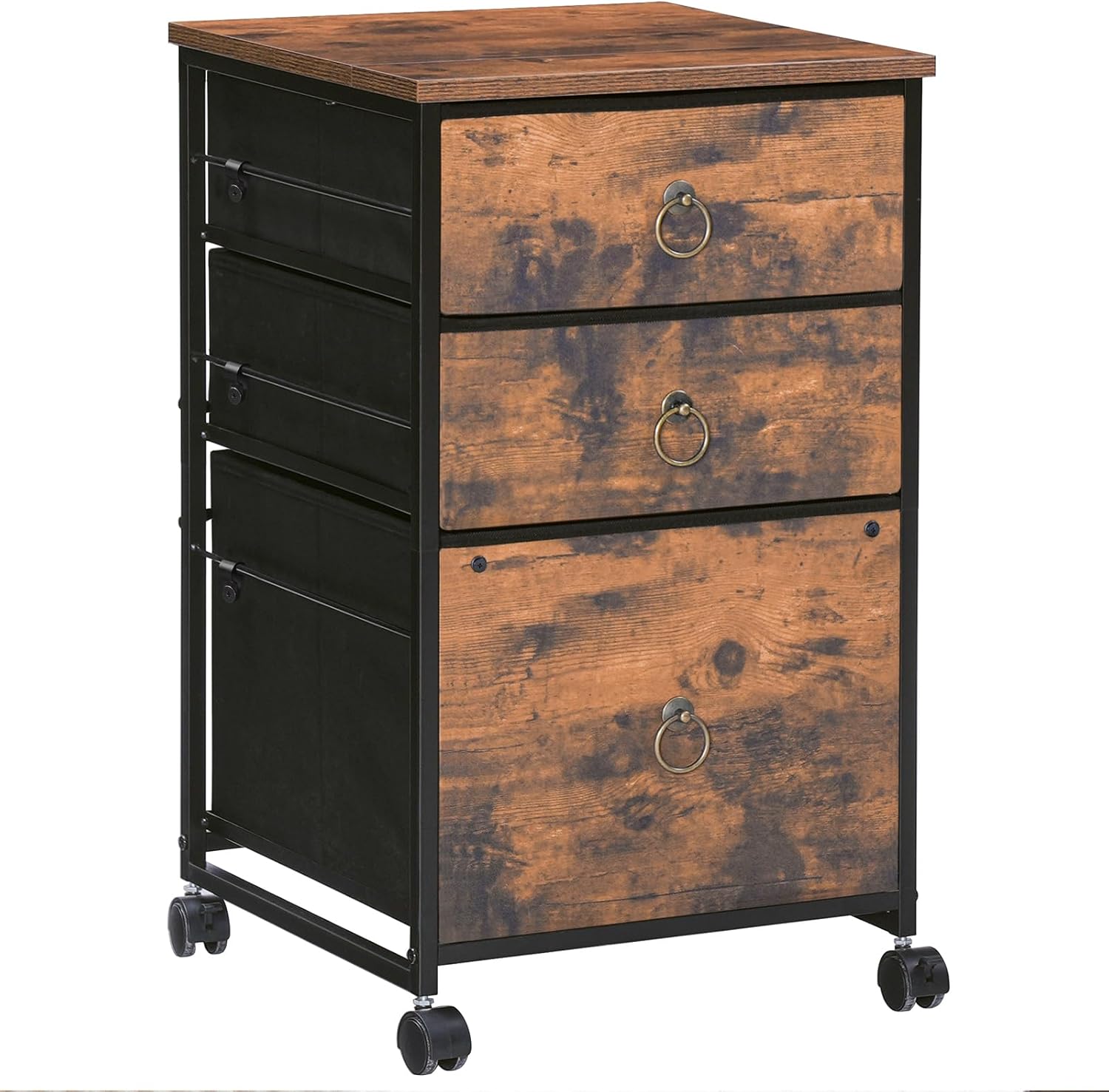 HOOBRO 3-Drawer Mobile File Cabinet for Home Office Use