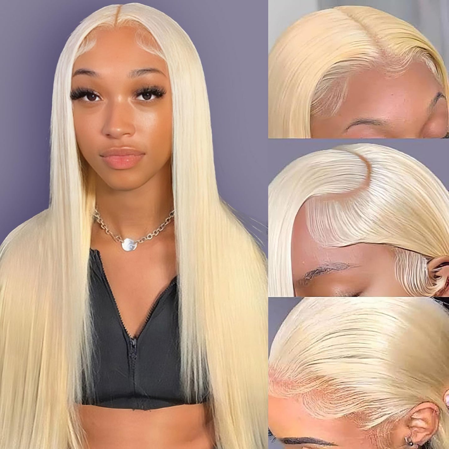 613 Lace Front Wig Human Hair - 20 Inch Blonde HD Wigs
