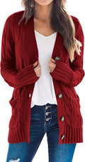 PRETTYGARDEN Women's Open Front Cardigan Sweater - Cozy Fall Layer 4-6