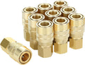 Brass Air Hose Fittings 1/4 in M-Type Coupler Set - Durable Pack