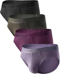 DAVID ARCHY Men's Modal Briefs 4 Pack - Soft Support and Breathable