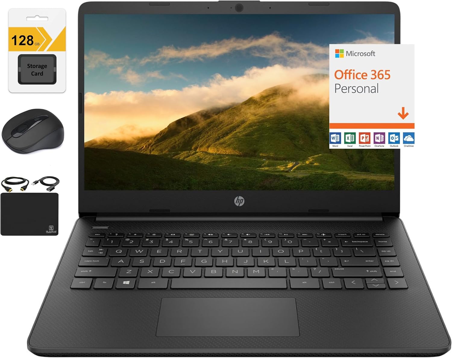 HP New 14 HD Ultra Light Thin Laptop with 8GB RAM and 192GB Storage