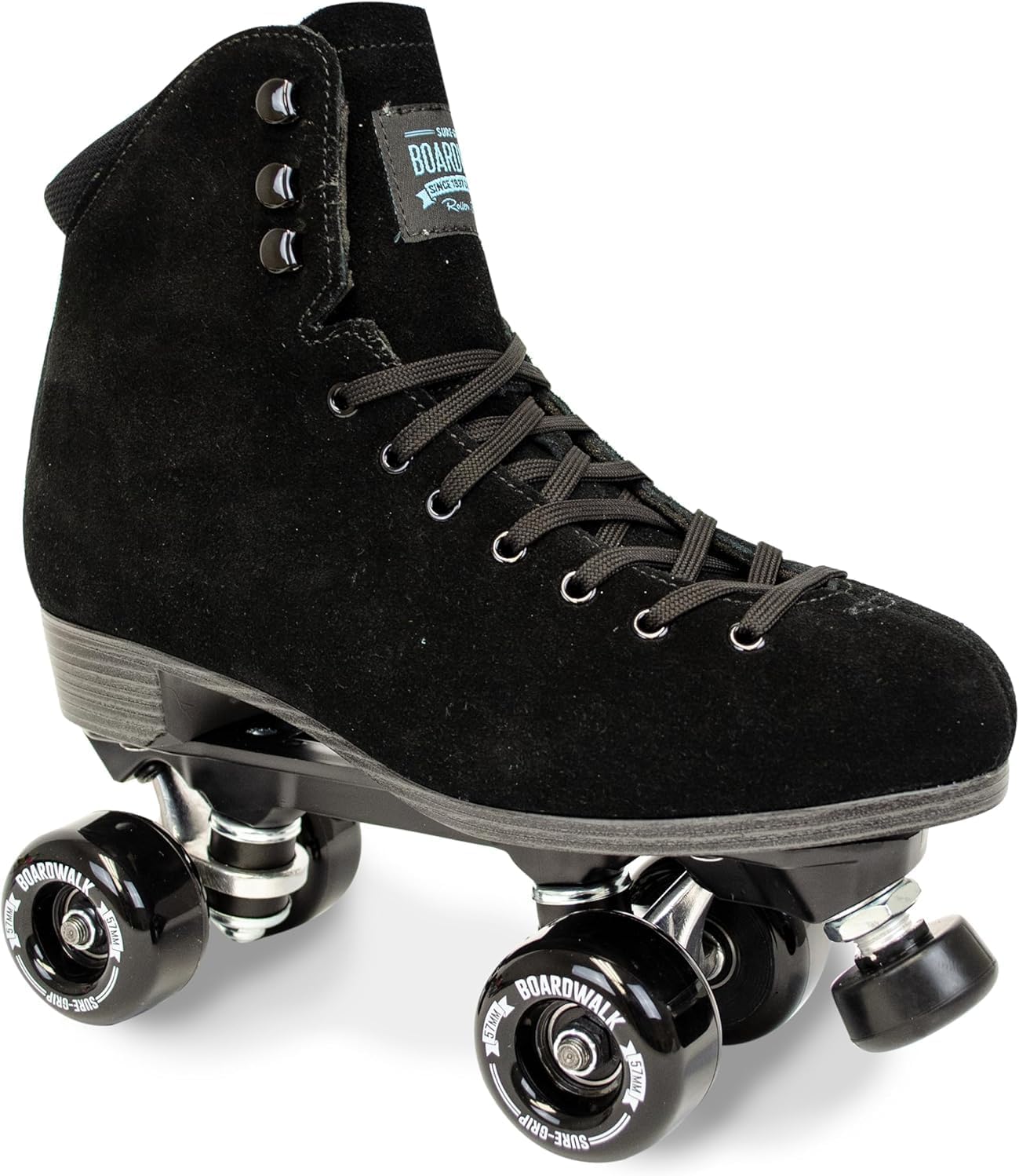 Sure-Grip Boardwalk Outdoor Roller Skates - Retro Suede Boots