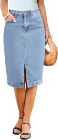 Luvamia Jean Skirts for Women - Trendy Summer Casual Denim