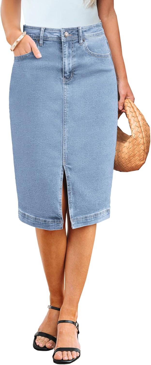Luvamia Jean Skirts for Women - Trendy Summer Casual Denim
