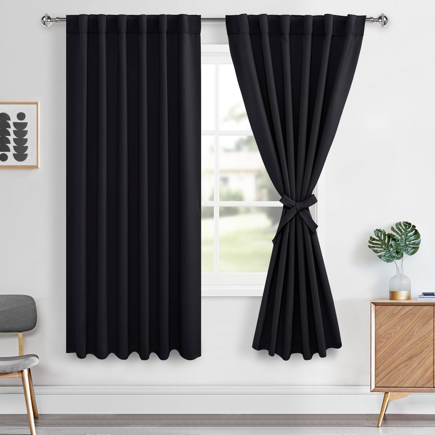 Hiasan Blackout Curtains: Room Darkening & Thermal Insulated Panels