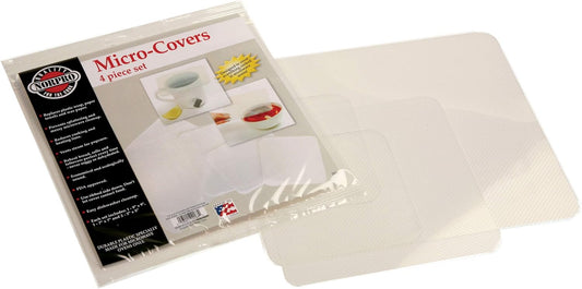 Norpro 4pc Amber Micro Cover Set - 9 IN Boosts Food Freshness!