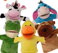 Animal Hand Puppets Set of 5 - Premium 12.5in Plush Puppets
