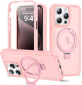 iPhone 15 Pro Max Magnetic Ring Case with Built-In Screen Protector