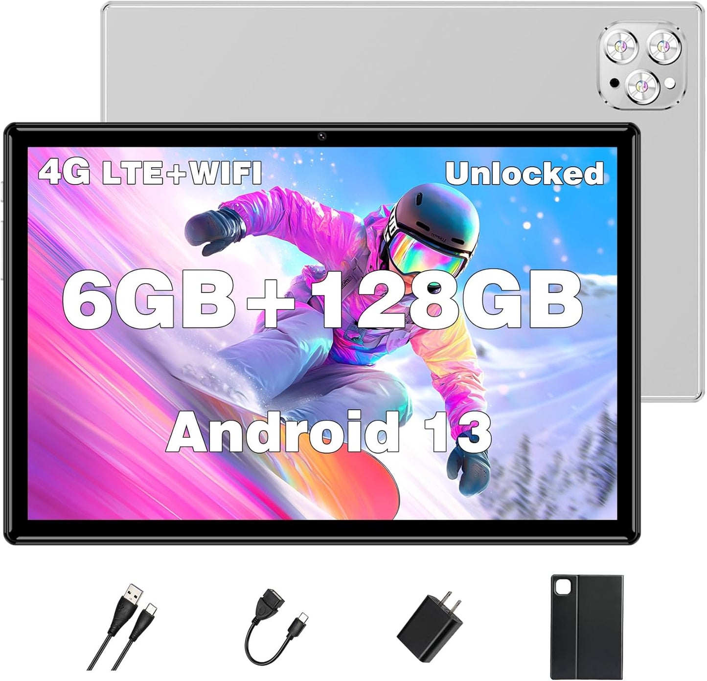 Octa-Core Android 13 Tablet with 128GB Storage and 5G Connectivity