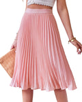 High Waist Pleated A-Line Swing Skirt - Classic Midi & Short Options