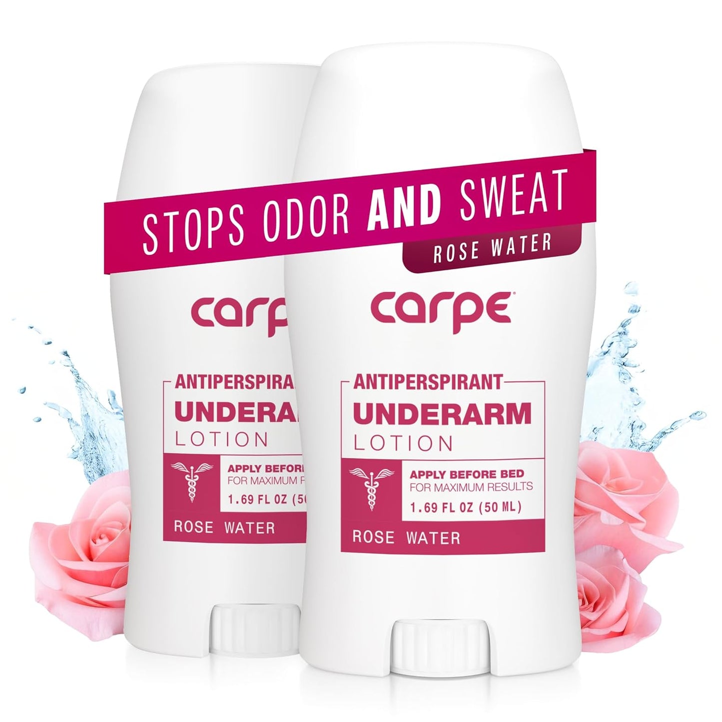 Carpe Clinical Strength Antiperspirant for Women with Rose Water