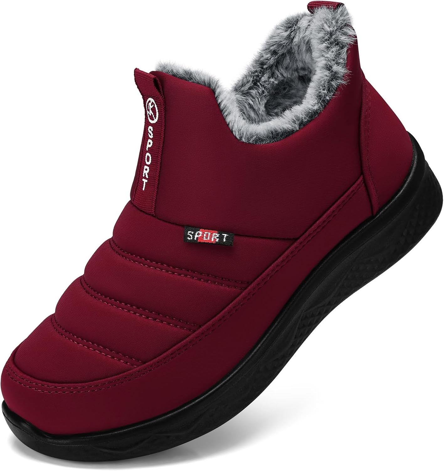 Womens Winter Snow Boots with Warm Fur Lining and Waterproof Design