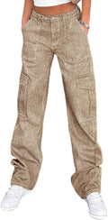 Chic High Waisted Cargo Pants for Women in Y2K Aesthetic