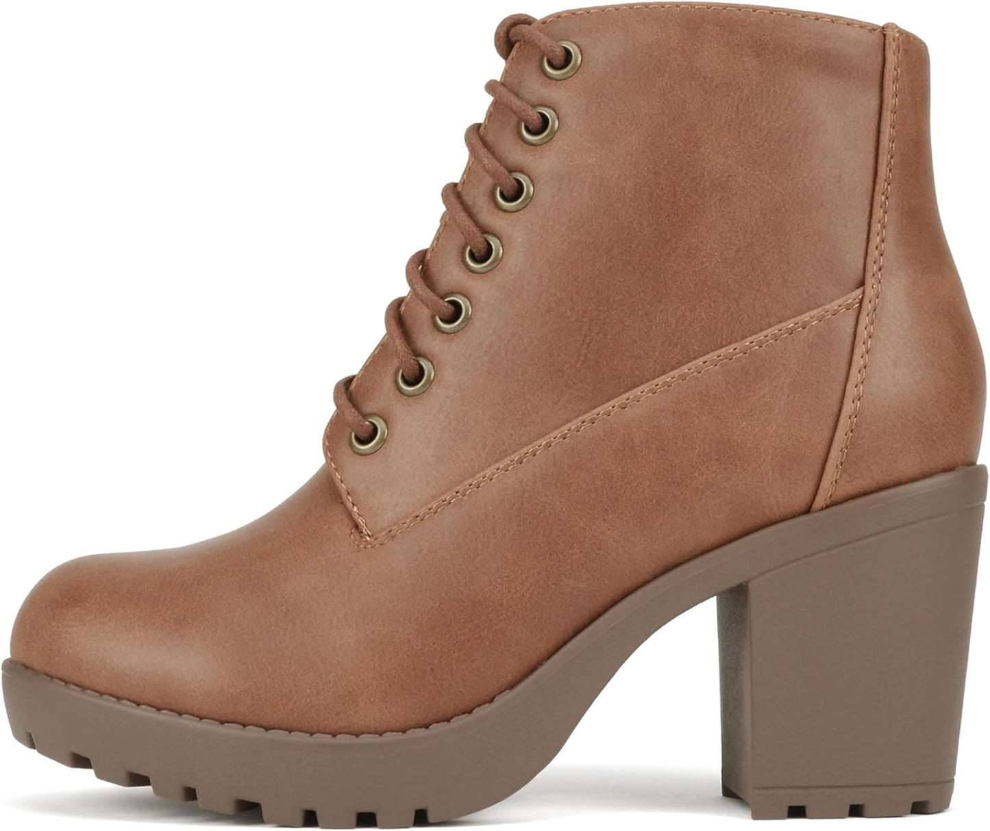 Soda Second Lug Sole Chunky Heel Combat Ankle Bootie Review