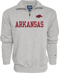 Blue 84 Men's Quarter Zip Sweatshirt Grey - Razorbacks Pride