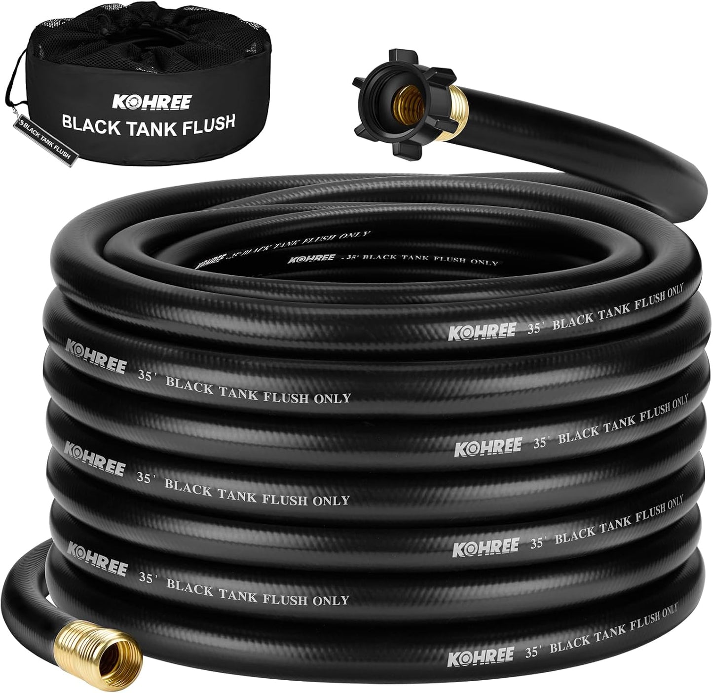 Kohree 35Ft RV Black Water Hose for Hassle-Free Sanitation