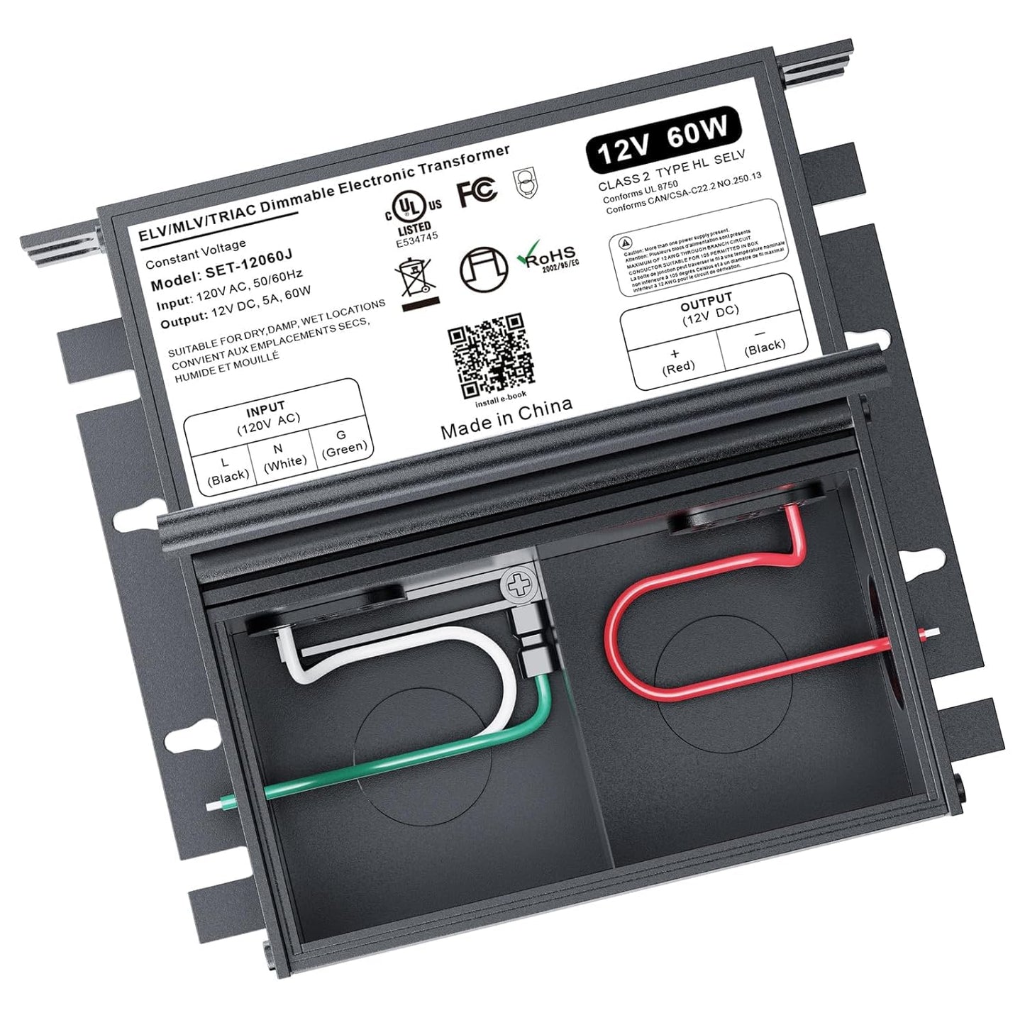 60W 12V Dimmable LED Driver for Lutron & Leviton Dimmer