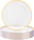 50 Pack Clear Plastic Charger Plates - Elegant Table Decor for Every Occasion by BESTSTAR