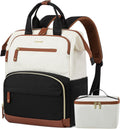 Lunch Backpack for Women 15.6 in Laptop Bag with Insulated Lunch Box