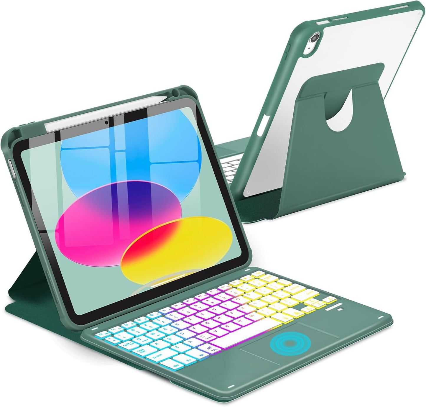 Touchpad Keyboard Case for iPad 11th 10th Gen with Backlight