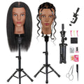 18 Inch Mannequin Head with 100% Real Hair - Practice Ready