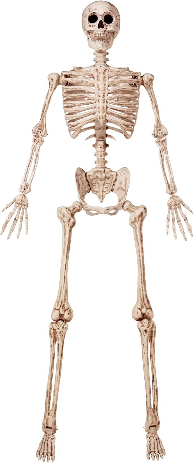 6.9 FT Halloween Posable Life Size Skeleton for Spooky Decor