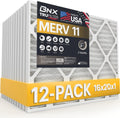16x20x1 MERV 11 Air Filter 12 Pack - Electrostatic HVAC Filter