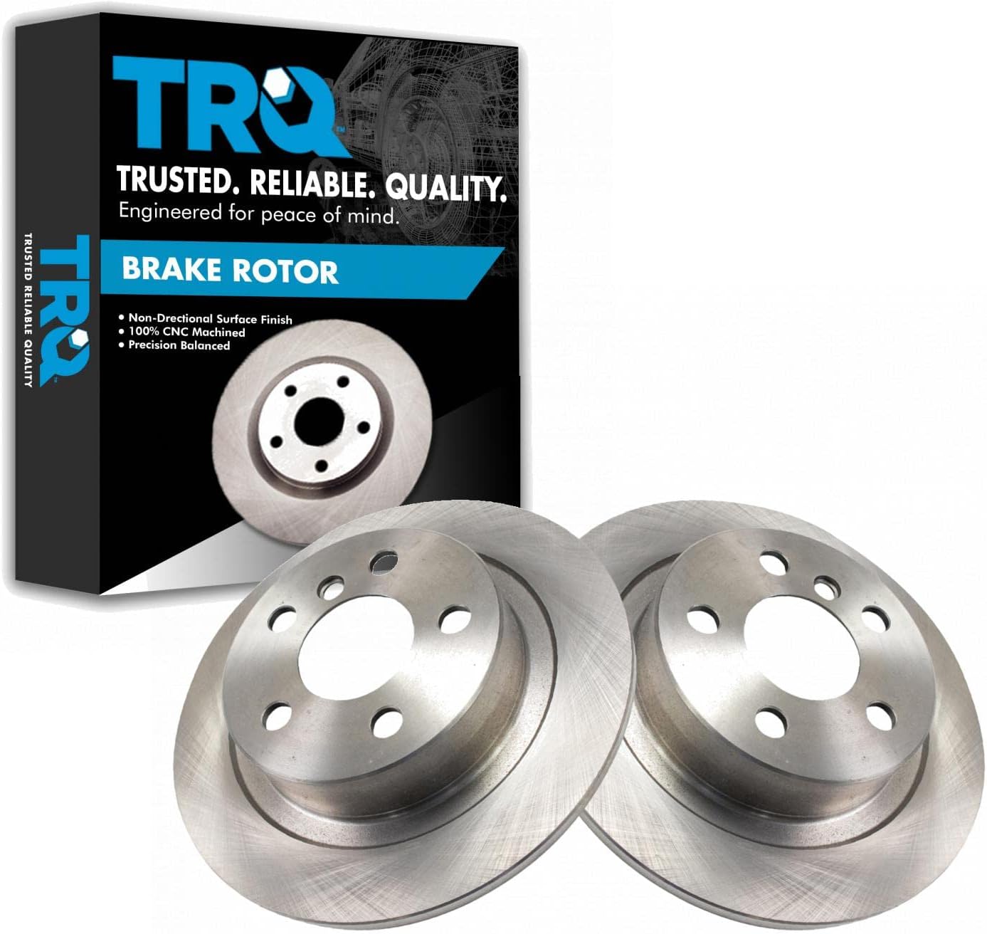 TRQ Rear Brake Rotors Set for BMW i3 and Mini Cooper Models