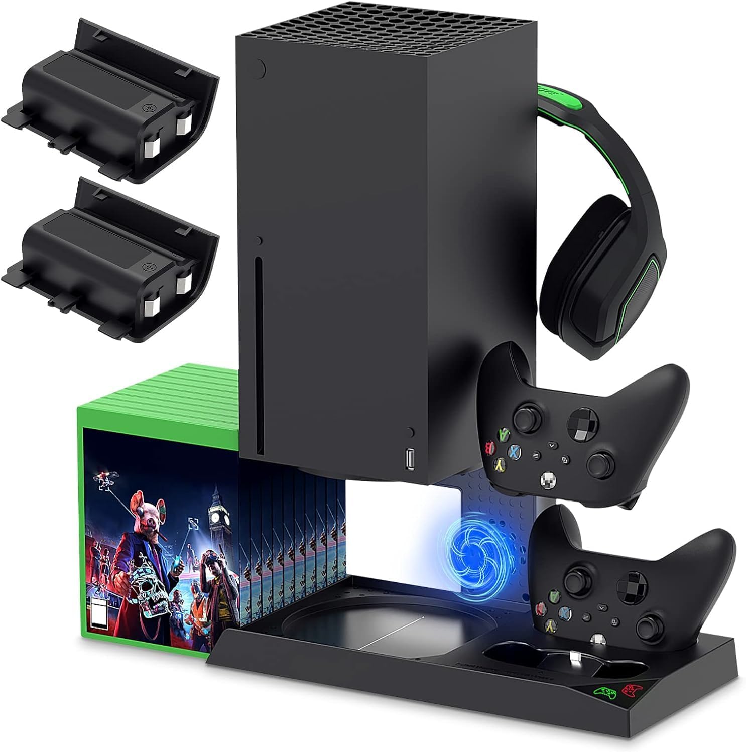 YUANHOT Vertical Cooling Stand for Xbox Series X Console & Controller