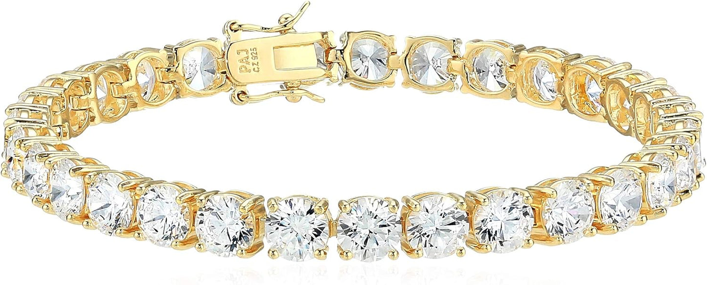 Classic Tennis Bracelet with Round Cut Cubic Zirconia Sparkle