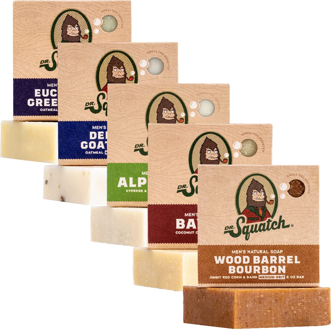 Dr. Squatch Natural Bar Soap for Men - Cold Process Soap Pack