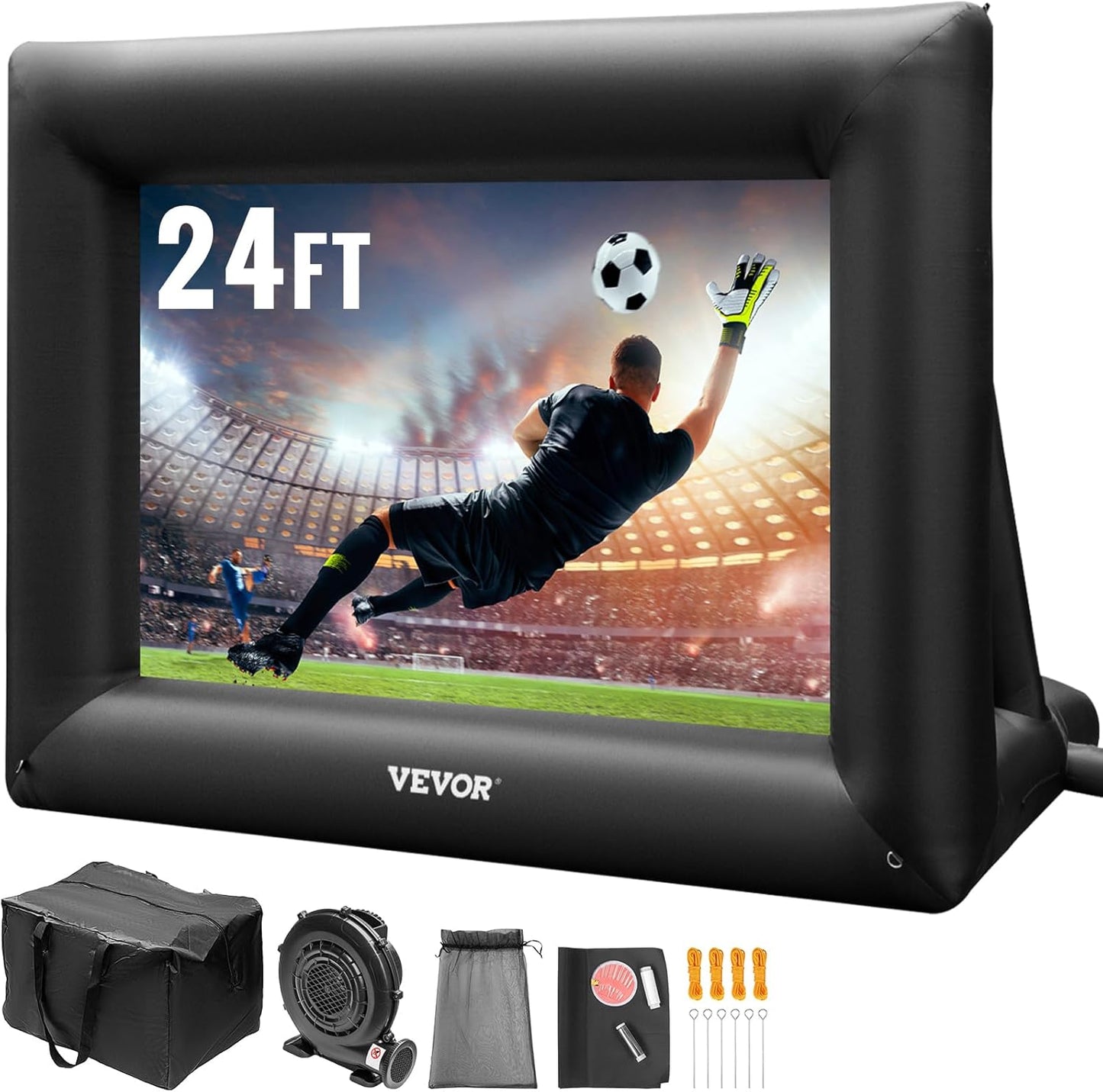 VEVOR Inflatable Outdoor Projector Screen - 350W Air Blower,  for Movie Nights