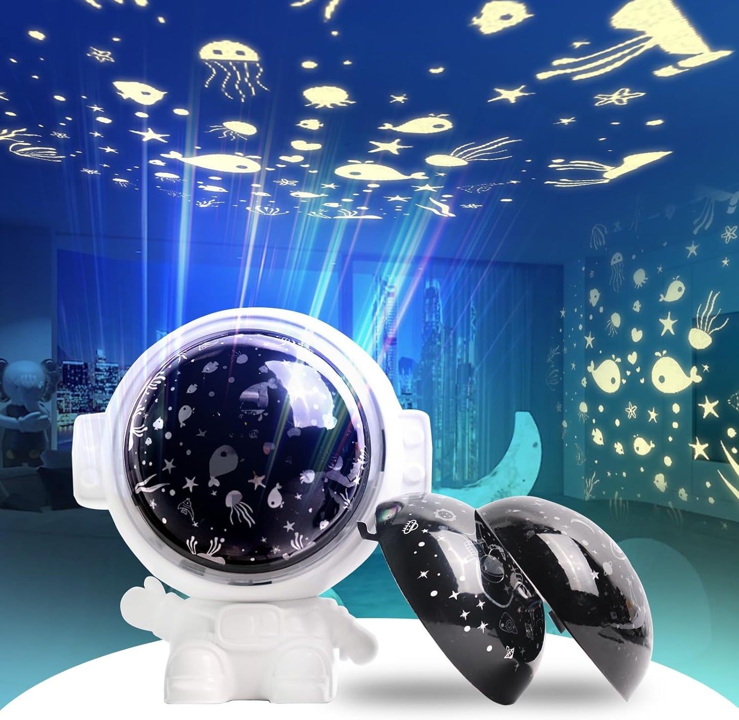 360 Galaxy Projection Toy with Music, 4 Colors, Sleep Aid, Christmas Gift - YIYZAOF