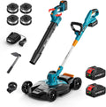 SEESII Electric 12in Lawn Mower and Leaf Blower Combo - 3-in-1