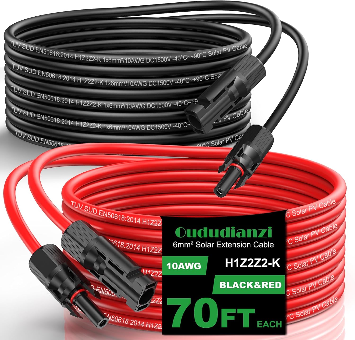 10AWG Solar Extension Cable 70Ft for Efficient Solar Systems